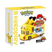 Blocos De Montar DIY Para Crianças, Modelo De Caminhão De Comida Pokemon Pikachu Elf Ball