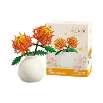 Blocos De Montar DIY Para Meninas: Mini Vaso De Flores (Rosa, Tulipa, Girassol, Peônia) Decoração Blocos De Montar DIY Para Meninas: Mini Vaso De Flores (Rosa, Tulipa, Girassol, Peônia) Decoração