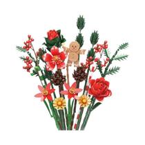 Blocos De Montar DIY Românticos De Natal E Dia Dos Namorados, 865 Peças, Buquê De Rosas E Boneco De Blocos De Montar DIY Românticos De Natal E Dia Dos Namorados, 865 Peças, Buquê De Rosas E Boneco De