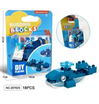 Blocos de Montar Duplos Infantil Baleia Kids 18pcs JIESTAR