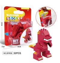 Blocos de Montar Duplos Infantil Dinossauro Kids 32pcs JIESTAR Blocos de Montar Duplos Infantil Dinossauro Kids 32pcs JIESTAR