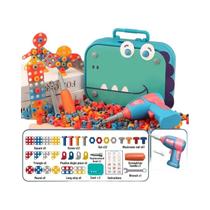 Blocos de Montar e Desmontar DIY de Dinossauro - Brinquedo Educacional com Chave