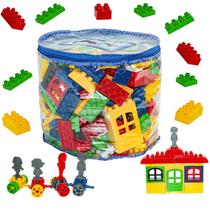 Blocos De Montar Educativo Encaixe Grande 250 Peças