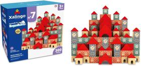 Blocos De Montar Em Madeira Brincando de Engenheiro 300 Peças N7 Xalingo Blocos De Montar Em Madeira Brincando de Engenheiro 300 Peças N7 Xalingo