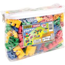 Blocos De Montar Encaixar Conectando Formas 150 Pçs Sacola