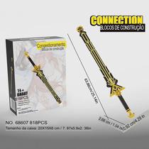 Blocos de Montar Espada Samurai, 818 Peças, Anime Ninja, Brinquedo Criativo Blocos de Montar Espada Samurai, 818 Peças, Anime Ninja, Brinquedo Criativo