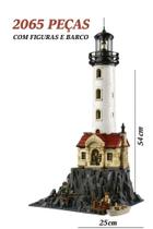 Blocos de montar farol com iluminação e rotação mod 21335 com 2065 peças + mini figures, marca mega