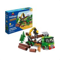 Blocos de Montar Fazenda Caminhão de Troncos 274 Pçs Xalingo - 27987