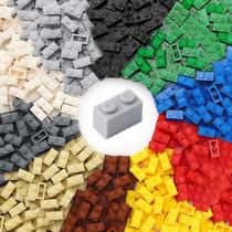 Blocos de Montar Feleph Tijolos 1x2 a Granel 450 Peças Multicoloridos