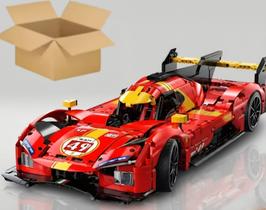 Blocos de montar ferrari le mans 1518 peças modelo c63008 marca cada estática ou motorizada