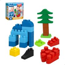 Blocos de Montar Figuras e Formas Sortidos Monte Toys 20 Peças Blocz