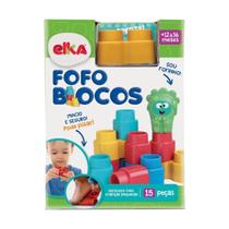 Blocos de montar fofo blocos 15 peças - elka 1010