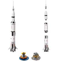 Blocos de montar foguete apollo saturn v 1969 peças modelo 92176 marca mega