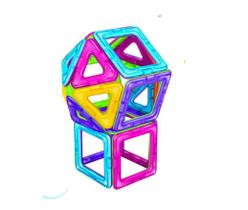 Blocos de Montar Formas Magnéticas Com 30 Peças Dican 1615