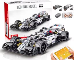 Blocos de montar formula 1 technol model mork mod f1.sf90 c/1200 peças + motorização e controle rem.