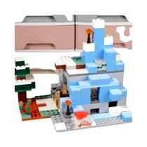 Blocos De Montar Frozen Mountain Ice Peaks Compatíveis Com MOC My Pixel World Series Brinquedos De Blocos De Montar Frozen Mountain Ice Peaks Compatíveis Com MOC My Pixel World Series Brinquedos De