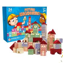 Blocos de Montar Futuro Engenheiro 24 Peças Pais & Filhos Blocos de Montar Futuro Engenheiro 24 Peças Pais & Filhos