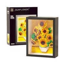 Blocos De Montar Galáxia Noite Estrelada Girassol Pintura Artística Van Gogh Presentes De Natal