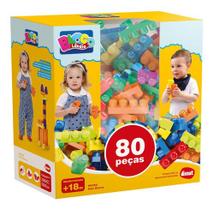 Blocos De Montar Grande Mais Blocos Dismat 80 Peças Mk380