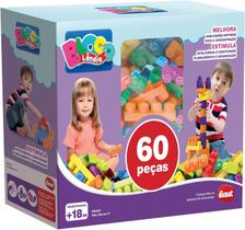 Blocos De Montar Grandes Encaixar E Montar 60 Peças Dismat MK404 para Bebê Criança Infantil Blocos De Montar Grandes Encaixar E Montar 60 Peças Dismat MK404 para Bebê Criança Infantil