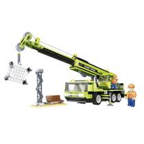 Blocos de Montar Guindaste, Grua 481 Peças 2 em 1 Cidade em Obras Xalingo - Com Luz e Extrator de Peças Compatível Lego