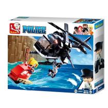 BLOCOS DE MONTAR HELICÓPTERO DA POLICIA 221 PCS MULTIKIDS Preto