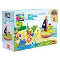 Blocos De Montar Ilha Do Pirata 22 Peças MK366 - Dismat