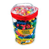 Blocos de Montar Infantil 308 Peças Presente para Criança Crie Brink Criatividade e Educação