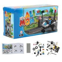 Blocos De Montar Infantil 61 Peças Carrinho Polícia Cidade Blocos De Montar Infantil 61 Peças Carrinho Polícia Cidade