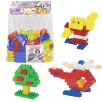 Blocos De Montar Infantil Com 72 Peças - Blocos Didáticos