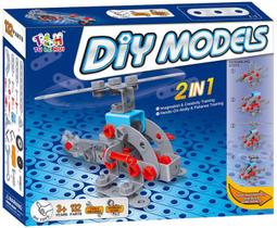 Blocos de montar infantil diy models helicóptero e carro
