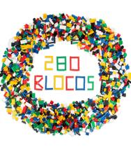 Blocos de Montar Infantil Educativo Happy Blocs com 280pçs