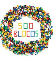 Blocos de Montar Infantil Educativo Happy Blocs com 500pçs