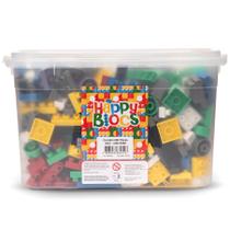 Blocos de Montar Infantil Happy Blocs Caixa com 600pçs Educativas