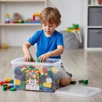Blocos de Montar Infantil Happy Blocs Caixa com 600pçs Educativas Blocos de Montar Infantil Happy Blocs Caixa com 600pçs Educativas