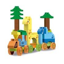 Blocos de Montar Infantil Kit 40pçs Colecionável Floresta