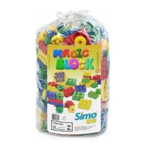 Blocos de Montar Infantil Magic Blocks Simo Toys 300 Pç R205