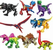 Blocos De Montar Jurássico Kit T Rex Bronto Dinossauros