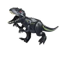 Blocos De Montar Jurássico T-Rex Preto Dinossauro Grande