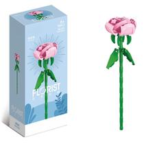 Blocos De Montar Kidults Flor Rosa 60 Peças - Castela