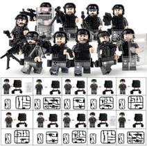 Blocos De Montar Kit 10 Bonecos Forças Especiais Nypd Police