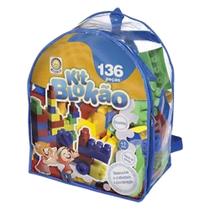 Blocos De Montar Kit Blokão Azul 136 Peças - Kitstar Blocos De Montar Kit Blokão Azul 136 Peças - Kitstar