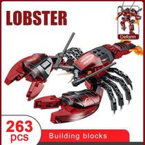 Blocos de Montar Lagosta 2 em 1 263 Peças, Brinquedo Criativo