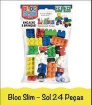 Blocos De Montar Luctoys Blocslim 24 Peças