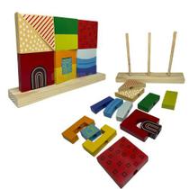 Blocos De Montar Madeira Infantil Educativo Encaixe Vertical Blocos De Montar Madeira Infantil Educativo Encaixe Vertical
