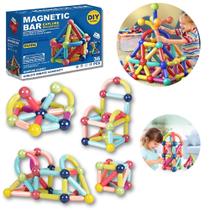 Blocos De Montar Magnéticos Bolas Bastões 36 Peças Brinquedo