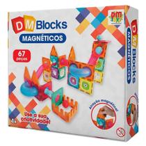 Blocos de Montar Magnéticos DM Blocks 67 Peças DM Toys DMT6764 Blocos de Montar Magnéticos DM Blocks 67 Peças DM Toys DMT6764