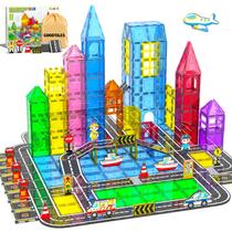 Blocos de Montar Magnéticos Goodtiles 106 Peças Brinquedo STEM