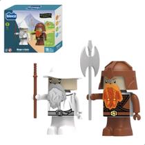 Blocos de Montar Mago e Anão Senhor Dos Blocz Adventure World 16 Peças Blocz