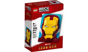 Blocos de Montar - Marvel - Brick Sketches - Iron Man - 40535 - Lego M BRINQ